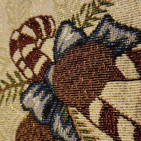 set of 3 Unbranded Place mats Christmas poinsetta candy cane ornament gold - Picture 4 of 6